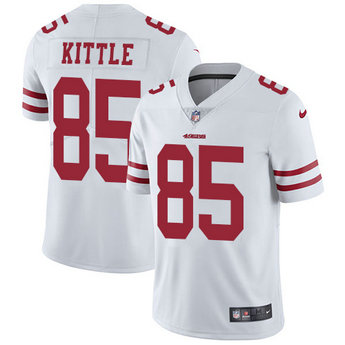 Men's 49ers #85 George Kittle White Nike Stitched NFL Vapor Untouchable Limited Jersey Men's 49ers #85 George Kittle White Nike Stitched NFL Vapor Untouchable Limited Jersey