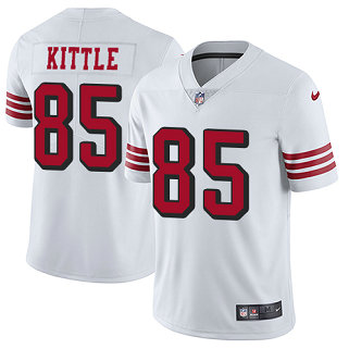 Men's 49ers #85 George Kittle White Rush Stitched Nike NFL Vapor Untouchable Limited Jersey Men's 49ers #85 George Kittle White Rush Stitched Nike NFL Vapor Untouchable Limited Jersey
