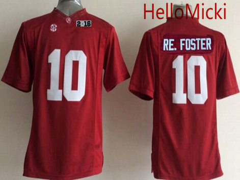 Men's Alabama Crimson Tide #10 Reuben Foster Red 2016 BCS College Football Nike Limited Jersey Men's Alabama Crimson Tide #10 Reuben Foster Red 2016 BCS College Football Nike Limited Jersey