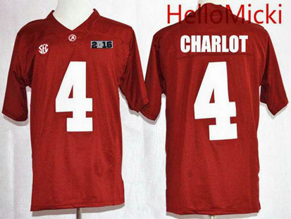 Men's Alabama Crimson Tide #4 Daylon Charlot Red 2016 BCS College Football Nike Limited Jersey Men's Alabama Crimson Tide #4 Daylon Charlot Red 2016 BCS College Football Nike Limited Jersey