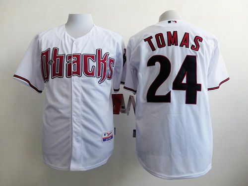Men's Arizona Diamondbacks #24 Yasmany Tomas White Jersey Men's Arizona Diamondbacks #24 Yasmany Tomas White Jersey