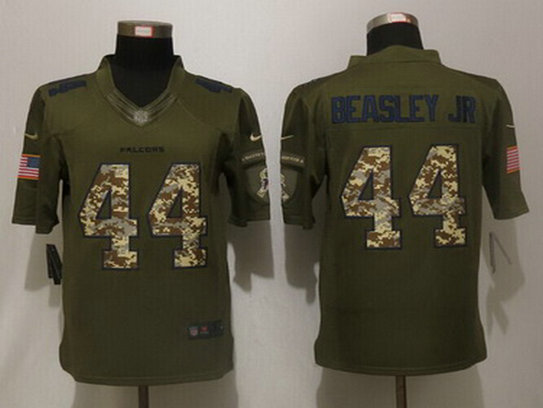 Men's Atlanta Falcons #44 Vic Beasley Jr Green Salute to Service 2015 NFL Nike Limited Jersey Men's Atlanta Falcons #44 Vic Beasley Jr Green Salute to Service 2015 NFL Nike Limited Jersey