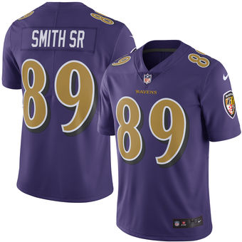 Men's Baltimore Ravens Steve Smith Sr Nike Purple Color Rush Limited Jersey Men's Baltimore Ravens Steve Smith Sr Nike Purple Color Rush Limited Jersey