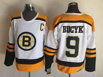Men's Boston Bruins #9 Johnny Bucyk 1958-59 Black CCM Vintage Throwback Jersey Men's Boston Bruins #9 Johnny Bucyk 1958-59 Black CCM Vintage Throwback Jersey