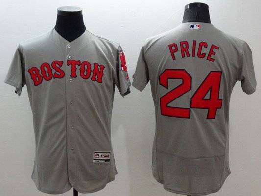 Men's Boston Red Sox #24 David Price Gray Flexbase MLB Player Jersey