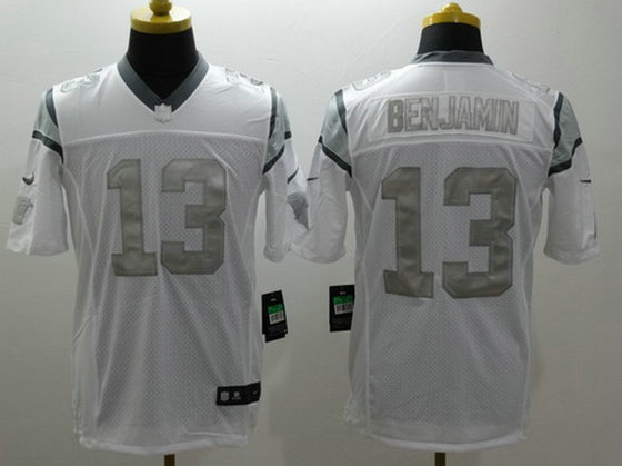 Men's Carolina Panthers #13 Kelvin Benjamin White Platinum NFL Nike Limited Jersey Men's Carolina Panthers #13 Kelvin Benjamin White Platinum NFL Nike Limited Jersey