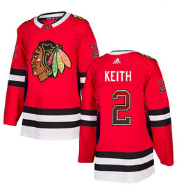 Men's Chicago Blackhawks #2 Duncan Keith Red Drift Fashion Adidas Jersey Men's Chicago Blackhawks #2 Duncan Keith Red Drift Fashion Adidas Jersey