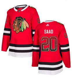 Men's Chicago Blackhawks #20 Brandon Saad Red Drift Fashion Adidas Jersey Men's Chicago Blackhawks #20 Brandon Saad Red Drift Fashion Adidas Jersey