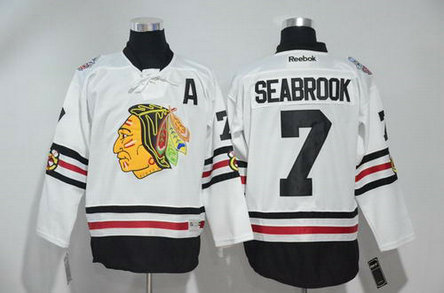 Men's Chicago Blackhawks #7 Seabrook 2017 Winter Classic White Stitched NHL Hockey Jersey Men's Chicago Blackhawks #7 Seabrook 2017 Winter Classic White Stitched NHL Hockey Jersey