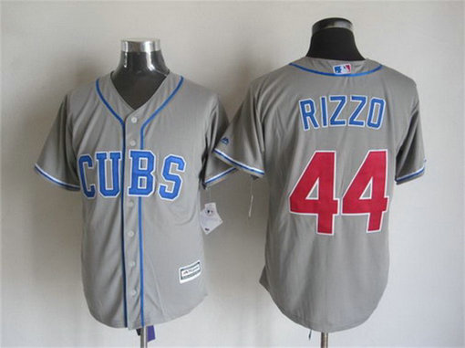Men's Chicago Cubs #44 Anthony Rizzo Alternate Gray 2015 MLB Cool Base Jersey Men's Chicago Cubs #44 Anthony Rizzo Alternate Gray 2015 MLB Cool Base Jersey