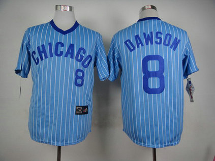 Men's Chicago Cubs #8 Andre Dawson 1988 Light Blue Majestic Jersey Men's Chicago Cubs #8 Andre Dawson 1988 Light Blue Majestic Jersey
