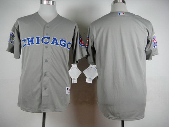 Men's Chicago Cubs Blank 1990 Turn Back The Clock Gray Jersey w-1990 All-Star Patch Men's Chicago Cubs Blank 1990 Turn Back The Clock Gray Jersey w-1990 All-Star Patch