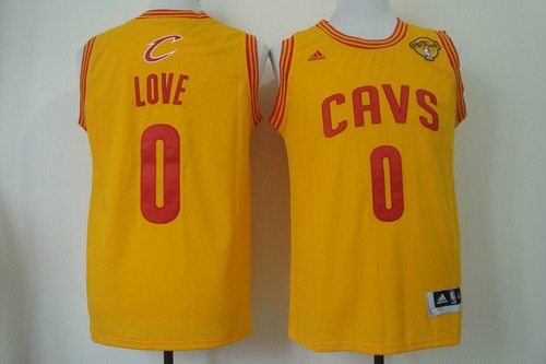 Men's Cleveland Cavaliers #0 Kevin Love 2016 The NBA Finals Patch Yellow Swingman Jersey Men's Cleveland Cavaliers #0 Kevin Love 2016 The NBA Finals Patch Yellow Swingman Jersey