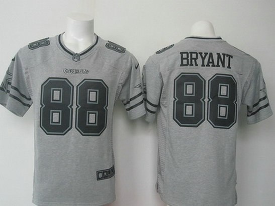 Men's Dallas Cowboys #88 Dez Bryant Nike Gray Gridiron 2015 NFL Gray Limited Jersey