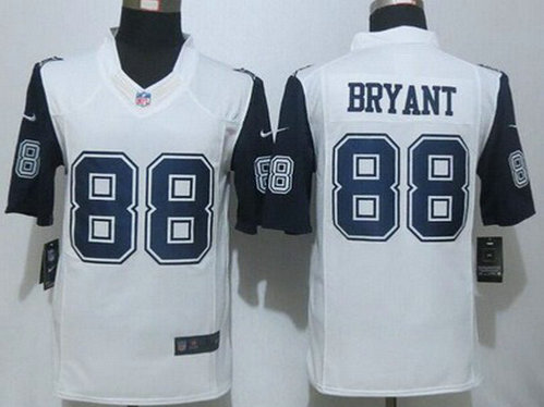 Men's Dallas Cowboys #88 Dez Bryant Nike White Color Rush 2015 NFL Limited Jersey