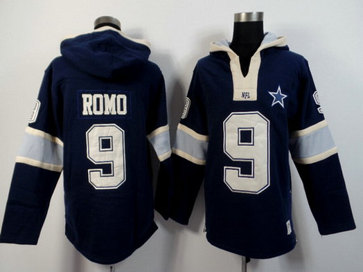 Men's Dallas Cowboys #9 Tony Romo Navy Blue Team Color 2015 NFL Hoodie Men's Dallas Cowboys #9 Tony Romo Navy Blue Team Color 2015 NFL Hoodie