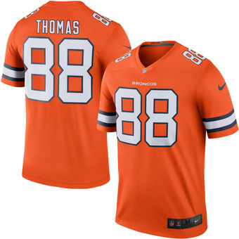 Men's Denver Broncos Demaryius Thomas Nike Orange Color Rush Legend Jersey