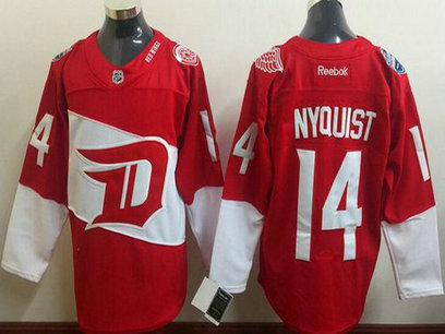 Men's Detroit Red Wings #14 Gustav Nyquist Reebok Red 2016 Stadium Series Team Premier Jersey Men's Detroit Red Wings #14 Gustav Nyquist Reebok Red 2016 Stadium Series Team Premier Jersey