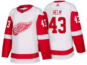 Men's Detroit Red Wings #43 Darren Helm White 2017-2018 Stitched Adidas Hockey NHL Jersey Men's Detroit Red Wings #43 Darren Helm White 2017-2018 Stitched Adidas Hockey NHL Jersey