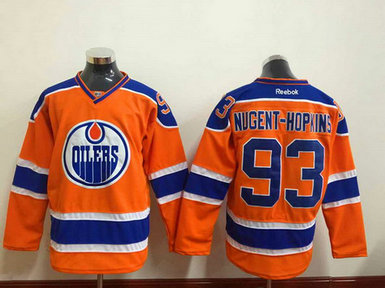 Men's Edmonton Oilers #93 Ryan Nugent-Hopkins 2015 Orange Jersey Men's Edmonton Oilers #93 Ryan Nugent-Hopkins 2015 Orange Jersey