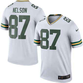 Men's Green Bay Packers Jordy Nelson Nike White Color Rush Legend Jersey Men's Green Bay Packers Jordy Nelson Nike White Color Rush Legend Jersey