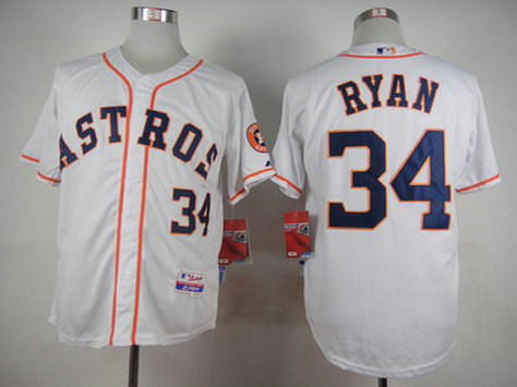 Men's Houston Astros #34 Nolan Ryan White Cool Base Jersey Men's Houston Astros #34 Nolan Ryan White Cool Base Jersey