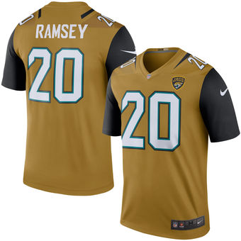 Men's Jacksonville Jaguars Jalen Ramsey Nike Gold Color Rush Legend Jersey