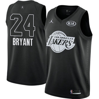 Men's Lakers #24 Kobe Bryant Black NBA Jordan Swingman 2018 All-Star Game Jersey Men's Lakers #24 Kobe Bryant Black NBA Jordan Swingman 2018 All-Star Game Jersey