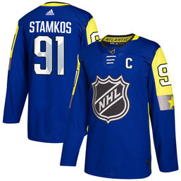 Men's Lightning 91 Steven Stamkos Royal Adidas 2018 NHL All-Star Game Atlantic Division Authentic Player Jersey