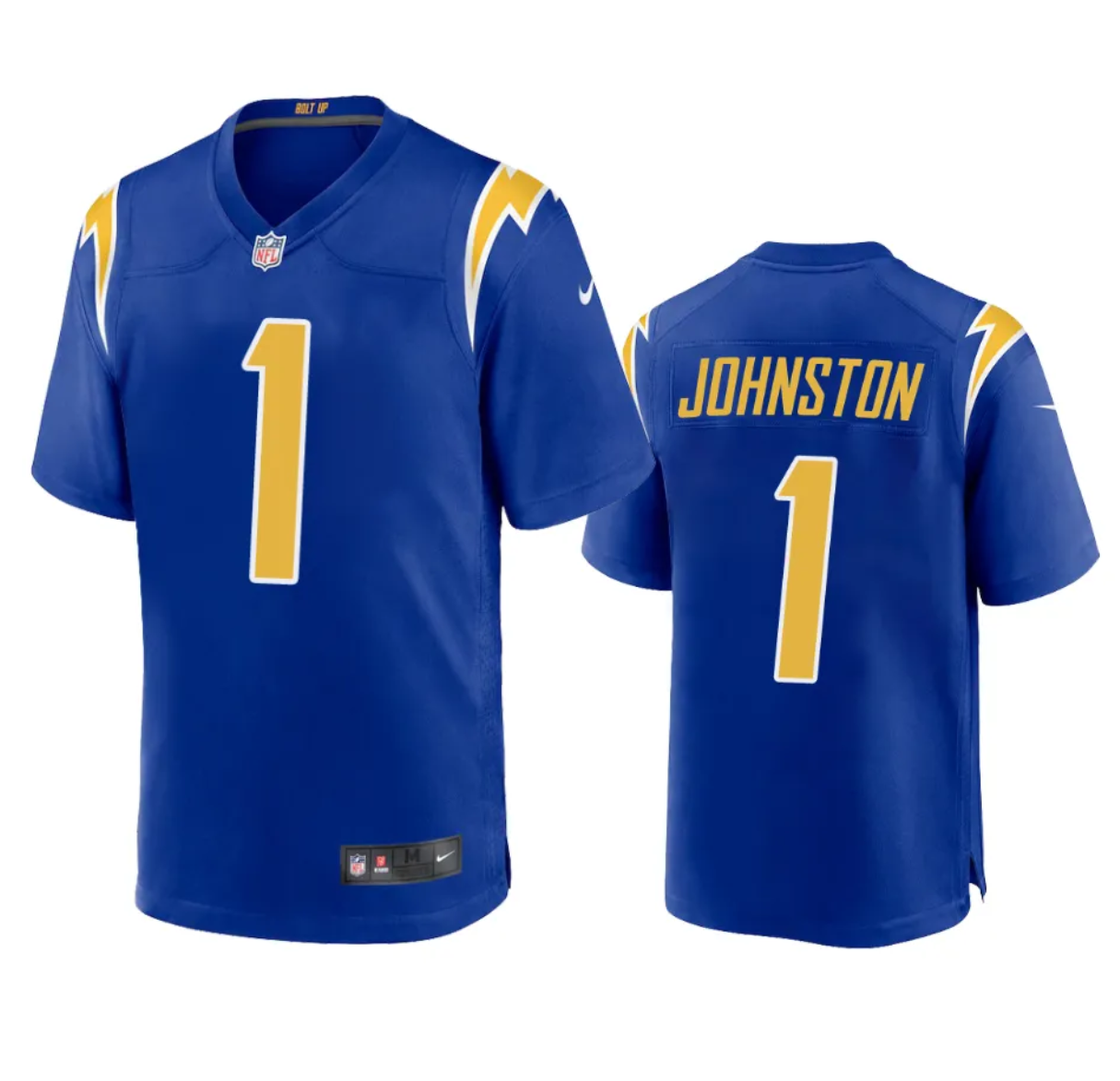 Men's Los Angeles Chargers #1 Quentin Johnston Royal Stitched Limited Jersey Men's Los Angeles Chargers #1 Quentin Johnston Royal Stitched Limited Jersey