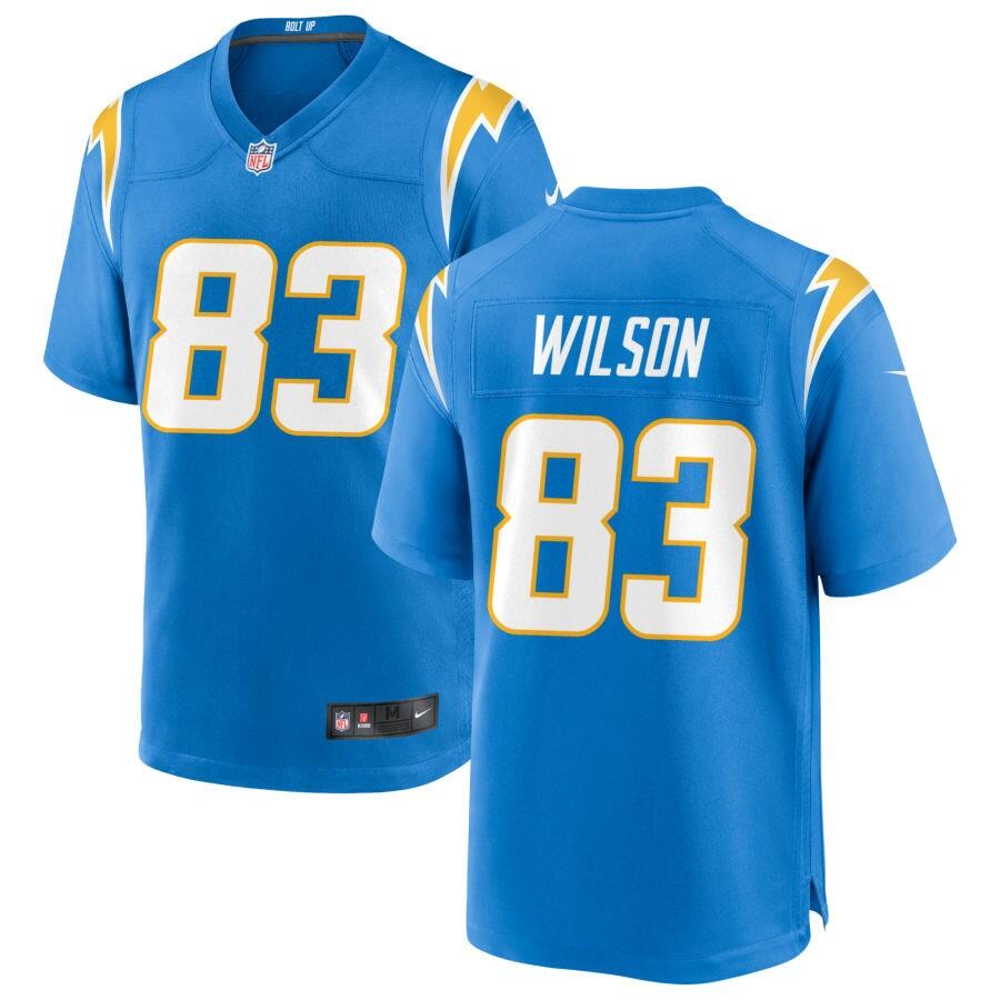 Men's Los Angeles Chargers #83 Pokey Wilson Powder Blue Stitched Limited Jersey Men's Los Angeles Chargers #83 Pokey Wilson Powder Blue Stitched Limited Jersey