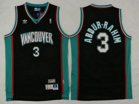 Men's Memphis Grizzlies #3 Shareef Abdur-Rahim Black Hardwood Classics Soul Swingman Throwback Jersey Men's Memphis Grizzlies #3 Shareef Abdur-Rahim Black Hardwood Classics Soul Swingman Throwback Jersey
