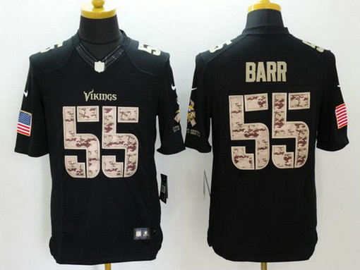 Men's Minnesota Vikings #55 Anthony Barr Black Salute to Service NFL Nike Limited Jersey Men's Minnesota Vikings #55 Anthony Barr Black Salute to Service NFL Nike Limited Jersey