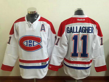 Men's Montreal Canadiens #11 Brendan Gallagher Reebok White 2015-16 Away Premier NHL Jersey Men's Montreal Canadiens #11 Brendan Gallagher Reebok White 2015-16 Away Premier NHL Jersey