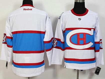 Men's Montreal Canadiens Blank Reebok White 2016 Winter Classic Premier Jersey Men's Montreal Canadiens Blank Reebok White 2016 Winter Classic Premier Jersey