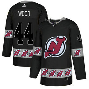 Men's New Jersey Devils #44 Miles Wood Black Team Logos Fashion Adidas Jersey Men's New Jersey Devils #44 Miles Wood Black Team Logos Fashion Adidas Jersey