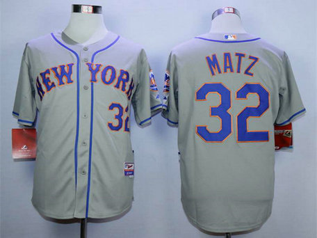 Men's New York Mets #22 Steven Matz Grey Cool Base Jersey Men's New York Mets #22 Steven Matz Grey Cool Base Jersey