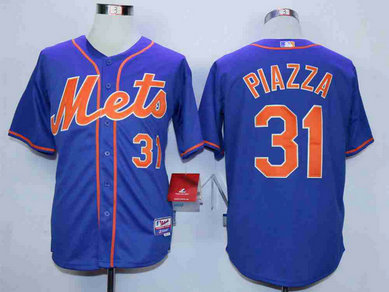 Men's New York Mets #31 Mike Piazza Blue Cool Base Jersey Men's New York Mets #31 Mike Piazza Blue Cool Base Jersey