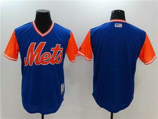 Men's New York Mets Blank Majestic Royal Blue Stitched 2017 Little League World Series Players Weekend Nickname Jersey Men's New York Mets Blank Majestic Royal Blue Stitched 2017 Little League World Series Players Weekend Nickname Jersey