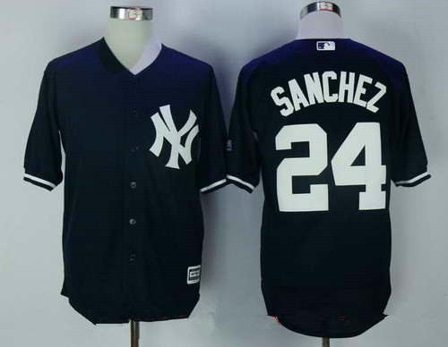 Men's New York Yankees #24 Gary Sanchez Navy Blue Name MLB Majestic Cool Base Stitched Jersey Men's New York Yankees #24 Gary Sanchez Navy Blue Name MLB Majestic Cool Base Stitched Jersey