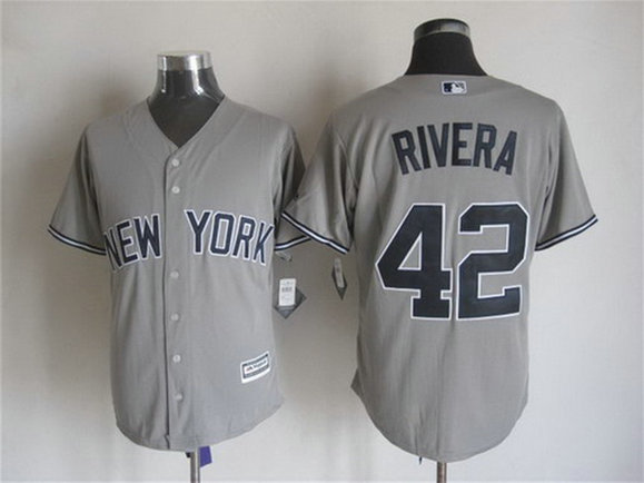 Men's New York Yankees #42 Mariano Rivera Away Road 2015 MLB Cool Base Jersey Men's New York Yankees #42 Mariano Rivera Away Road 2015 MLB Cool Base Jersey