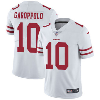 Men's Nike 49ers 10 Jimmy Garoppolo White Vapor Untouchable Player Limited Jersey Men's Nike 49ers 10 Jimmy Garoppolo White Vapor Untouchable Player Limited Jersey