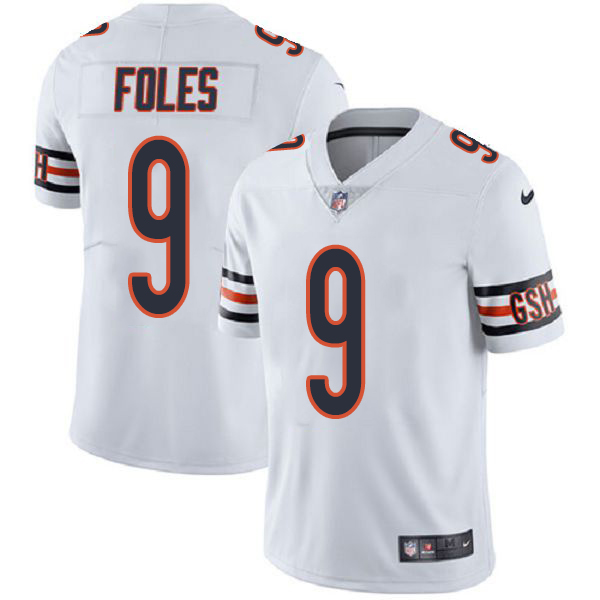 Men's Nike Chicago Bears #9 Nick Foles White Stitched NFL Vapor Untouchable Limited Jersey Men's Nike Chicago Bears #9 Nick Foles White Stitched NFL Vapor Untouchable Limited Jersey