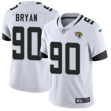 Men's Nike Jacksonville Jaguars #90 Taven Bryan White Stitched NFL Vapor Untouchable Limited Jersey