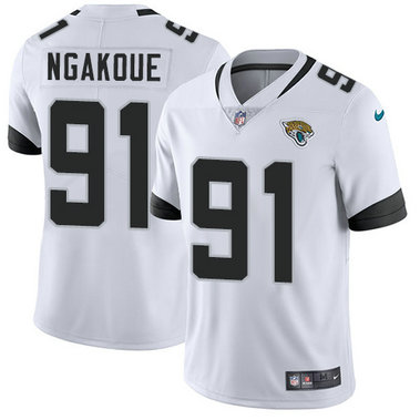 Men's Nike Jacksonville Jaguars #91 Yannick Ngakoue White Stitched NFL Vapor Untouchable Limited Jersey