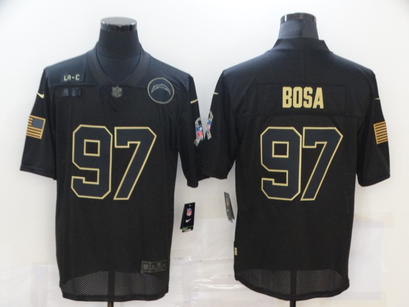 Men's Nike Los Angeles Chargers #97 Joey Bosa Black 2020 Salute To Service Limited Jersey Men's Nike Los Angeles Chargers #97 Joey Bosa Black 2020 Salute To Service Limited Jersey