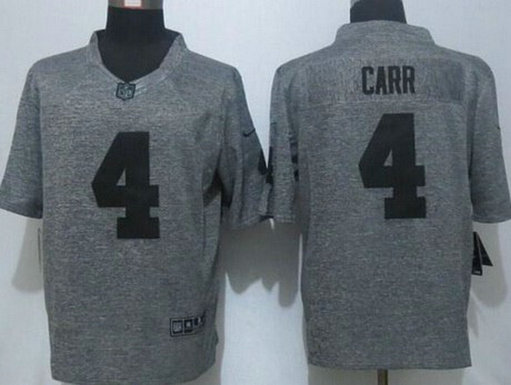 Men's Oakland Raiders #4 Derek Carr Nike Gray Gridiron 2015 NFL Gray Limited Jersey Men's Oakland Raiders #4 Derek Carr Nike Gray Gridiron 2015 NFL Gray Limited Jersey