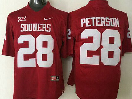Men's Oklahoma Sooners #28 Adrian Peterson Red College Football Nike Jersey Men's Oklahoma Sooners #28 Adrian Peterson Red College Football Nike Jersey