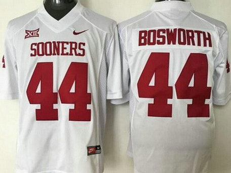 Men's Oklahoma Sooners #44 Brian Bosworth White College Football Nike Jersey Men's Oklahoma Sooners #44 Brian Bosworth White College Football Nike Jersey
