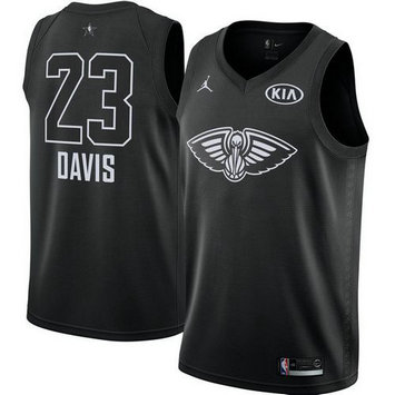 Men's Pelicans #23 Anthony Davis Black NBA Jordan Swingman 2018 All-Star Game Jersey Men's Pelicans #23 Anthony Davis Black NBA Jordan Swingman 2018 All-Star Game Jersey